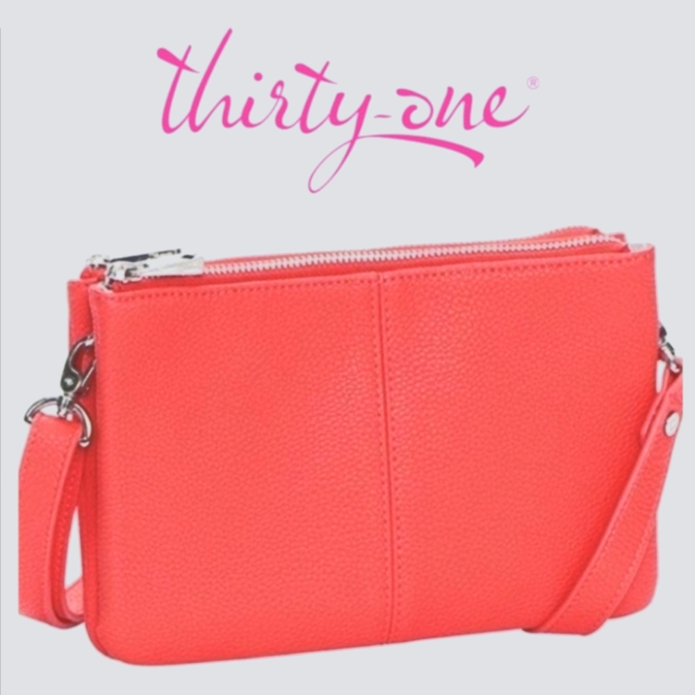 Thirty-One Vibrant Coral Crossbody